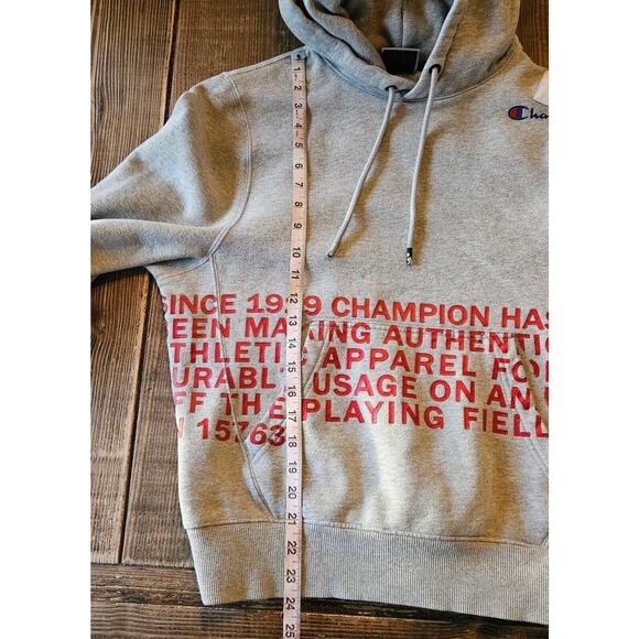 Champion Hoodie Men Small Gray Behind The Label Super Fleece 2.0 Sweatshirt 1919 - Picture 8 of 9